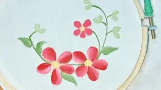Easy Design on Fabric / Fabric Painting 🖌️🎨#fabricpainting #paintingtutorial #easyart 