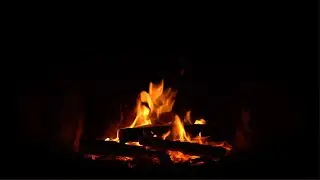Fireplace Sleep Sounds Black Screen 😴 Fire Crackling Sleep Dark Screen 🔥 Winter Fireplace Ambience