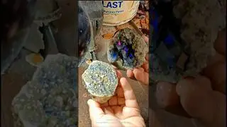wow we found a blue sapphire gemstone after cutting this chunk
