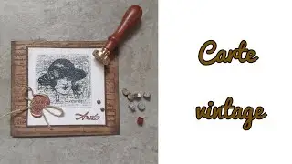CARTE VINTAGE AVEC LE CACHET DE CIRE DE BEEBEECRAFT