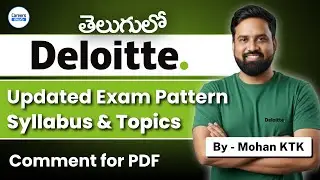 Deloitte Hiring 2026 Off-Campus Syllabus | Updated Test Pattern Guidance in Telugu by Mohan KTK