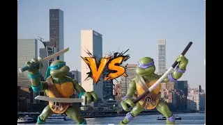 TMNT: Leonardo v.s Donatello /Stop-Motion /Animation / English. 