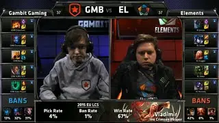 GMB vs EL Game 1 Highlights (EU LCS Summer 2015)