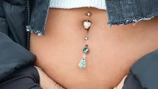 Best Christmas Tree Jewelry for a Double Belly Button Piercing!