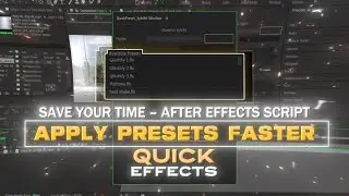 Free One-Click Preset Apply Script ⚡️ Apply on Multiple Layers & Edit 10X Faster in After Effects