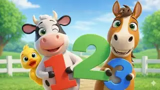 Counting 1 2 3 🐮 Cute Animals Numbers Song for Kids