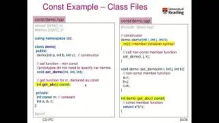 CS1PC C++ Week 4-2-4: Constant objects and data members with const