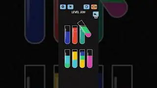 Watercolor sort level 239 | Water bottle game level 239 answer walkthrough 🔥 #shorts