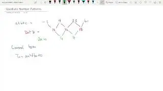 Deriving Formulae For the General Term of a Quadratic Number Pattern