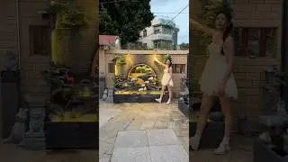 Courtyard fountain and flowing water landscape #garden #lifeisbutadream #dance