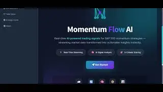 MomentumFlow AI - Real-Time S&P 500 Momentum Trading Scanner