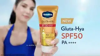 Get sun protection with expert brightening with the NEW Vaseline Gluta-Hya SPF50 Serum Lotion!