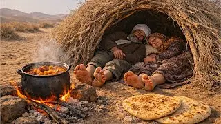 Full Day Living with a Shepherd Couple in an Iranian Desert Shelter
