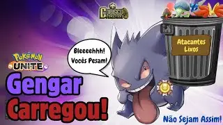CORINGUEI! TILTEI HARD! Gengar Dourado CARREGANDO 4 P&eacute;ssimos Atacantes ! Pokemon Unite Gameplay