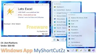 18. Windows App/Utility I Developed - MyShortCutzz