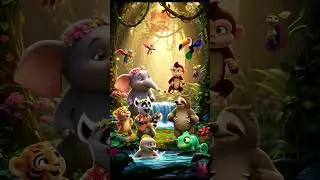 Jungle Animal Dance Song for Kids | #fypシ #viralshorts #trending | Cartoon Animal Rhyme