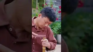 Crafting a Red Bamboo Tea Table | Traditional Song Dynasty Design & Natural Craftsmanship #craft