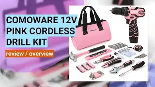 COMOWARE 12V Pink Cordless Drill Home Tool Kit Review: Perfect for DIY Projects!
