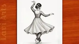 Beautiful Kathak Dance Pencil Sketch | Indian Classical Dancer Drawing Tutorial |Acchi Acchi drawing