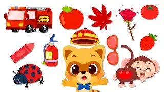 Where is Red 🍎🖍️| Kids Songs & Nursery Rhymes | Color Song | Red Song | Lotty Friends