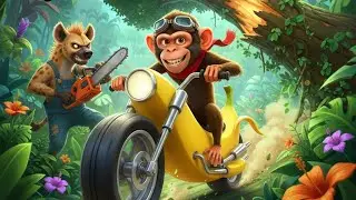 Monkey vs. Hyena: The Ultimate Banana Chase! They Built Cars Out of BANANAS?!