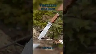 Brute Damascus Steel Bowie Knife with Stacked Leather Handle