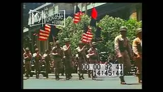 1960s Soldiers Marching In Streets