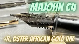 Пипетка Majohn C4 + Robert Oster African Gold • Обзор перьевой ручки и чернил