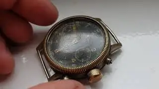 Military Glashutte TUTIMA chronograph German Luftwaffe UROFA 59 watch As Found