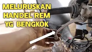 cara meluruskan handel rem bengkok bekas jatuh