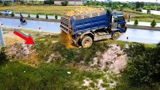 Incredible Work!! Transforming a Landfill Dumping & Dozer in Action!,[4K]