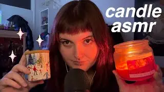 ASMR tapping on candles (+ scratching, tracing, lid sounds, burning)