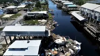 Homes destroyed in Taylor County, Florida following Helene