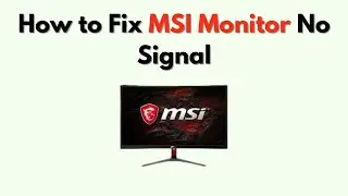 How to Fix MSI Monitor No Signal &ndash; Input Source, Display Cable & Graphics Card Troubleshooting