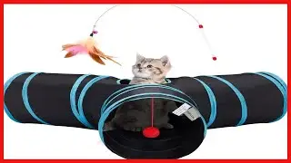 Tempcore Pet Cat Tunnel Tube Cat Toys 3 Way Collapsible, Cat Tunnels for Indoor Cats，Kitty Tunnel
