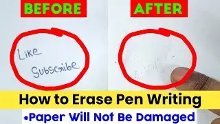How to Erase Pen Writing on Paper at Home | Pen Writing Remover