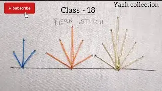 Class 18 Fern Stitch in aariwork embroidery🪡😊 #beginnersstitch #class #freetutorial #shortsfeed