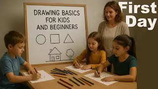 Drawing Class for Kids & Beginners | Day 1 | Drawing Basics for Beginners | Drawing Series