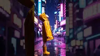 Rainy Neon city