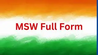 MSW Full Form #MSW #MSWmeaning #MSWFullForm