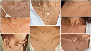 Latest Multilayer Gold Necklace Chain Designs // Light Weight Gold Chain // Layered Necklace
