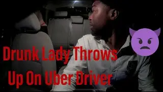 Drunk Lady Vomits & Gets Hit By Car On UBER Ride