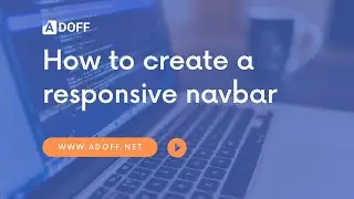 How to create a responsive navbar using adoff framework | In Hindi