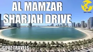 Al Mamzar Beach drive Sharjah 4k / Driving tour