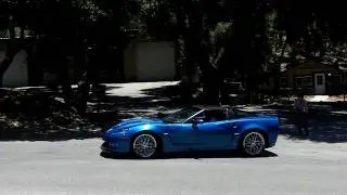 Corvette ZR1 Acceleration flatout, exhaust, sound
