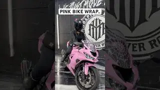 We Wrapped Her Bike Pink.. #bike #carwrap #vinyl #pink #transformation #trending #viral #satisfying