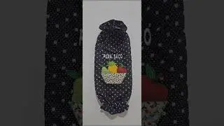 Kit com 2 Puxa Saco Artesanal com Aplica&ccedil;&atilde;o Pactchwork Artesanal com al&ccedil;a- MC Cria&ccedil;&otilde;es