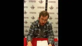 Snorri announcing the winners