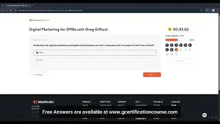 SEMrush Digital Marketing for SMBs with Greg Gifford Exam Answers | Live Pass