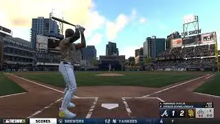 Tatis with a corner foul line drive HR